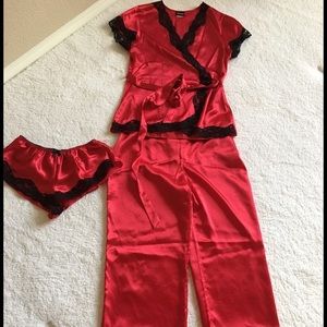 Fredericks of Hollywood Red PJ set